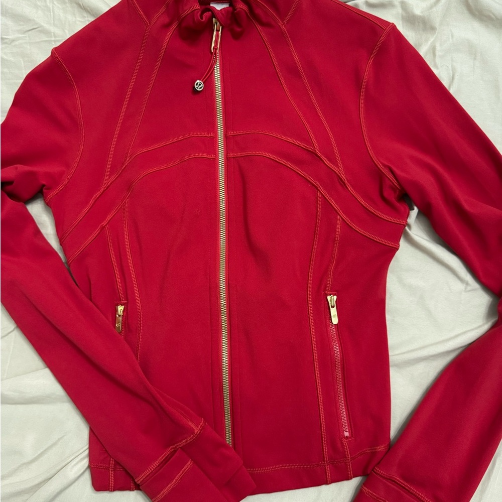 Lunar New Year - Lululemon Dark Red and gold cropped define